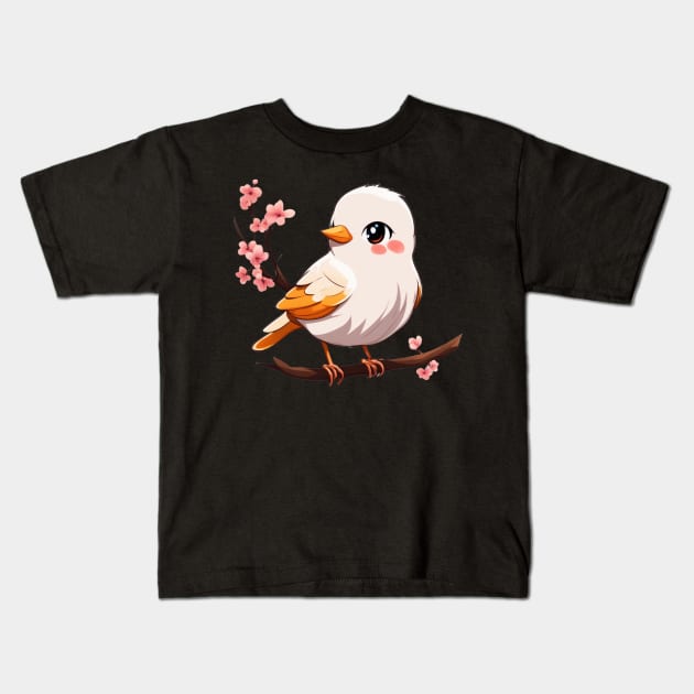 Cute bird Kids T-Shirt by hossamahmed